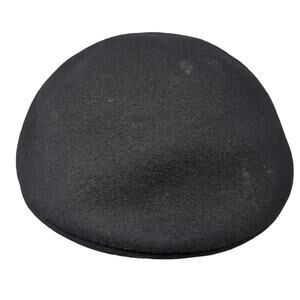 Huckel Bora Super Sima Int Flat Fitted Newsboy Cap Black Small Blank Wool Felt